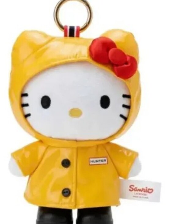 Hello Kitty Accessories - Nwt Hunter Yellow Raincoat Hello Kitty Plush with Red Bow Keychain